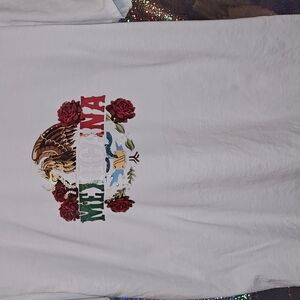 White Graphic T-Shirt with Mexicana Design